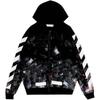 OFF WHITE Толстовка на молнии с принтом 'Galaxy', brushed OMBB003G20JER0019901