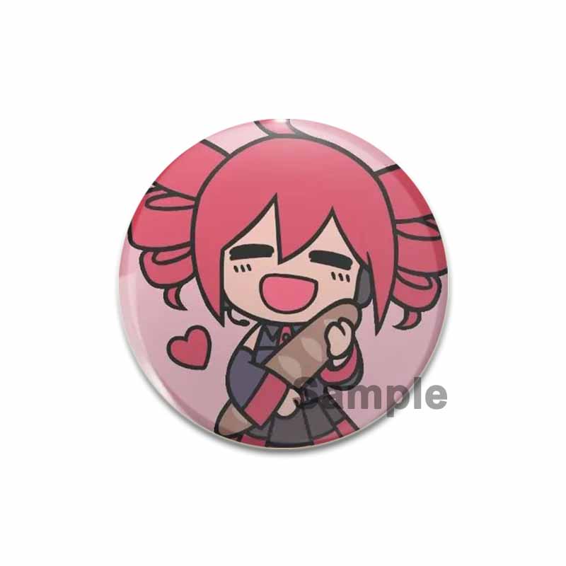 32/44/58 мм милые значки аниме-сериала забавный значок кота енота интересные мультяшные животные броши рюкзак одежда подарок аксессуар