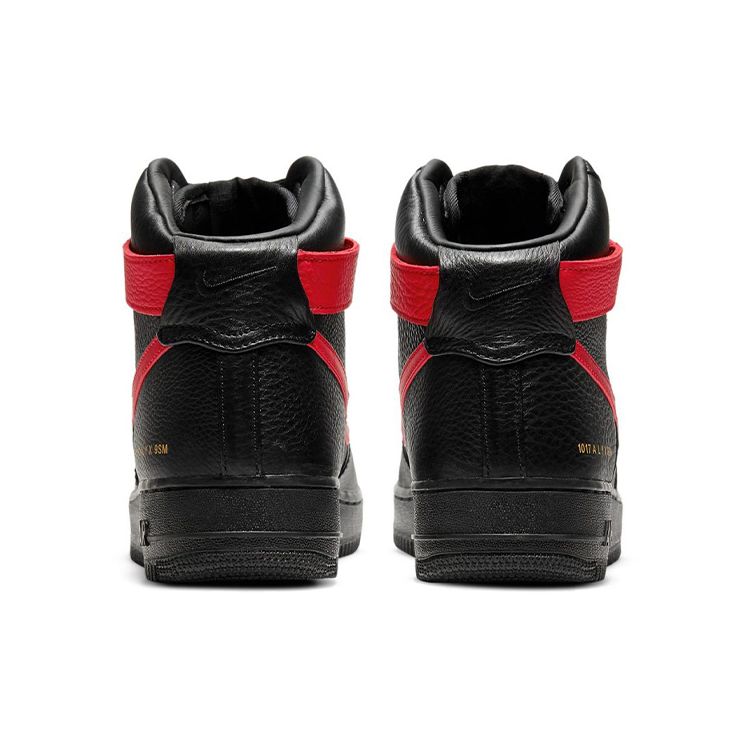 1017 ALYX 9SM x Nike Air Force 1 High Bred Унисекс Кроссовки Черный Университетский Красный CQ4018-004