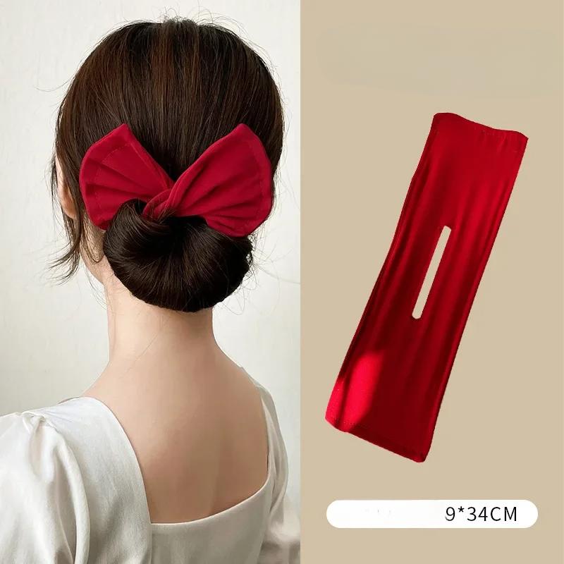Women's Bow-shaped Hairpin Device Sweet and Lovely Hairpin Fast Hair Bun Hair Styling Tools Braid Hair Accessories