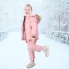 1-6 Years Kids Girls Boys Snow Wear Winter Hooded Puffer Jacket Outerwear and Bib Pants Two Piece Snowsuit Outfits