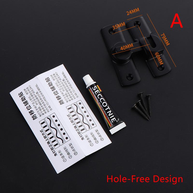 Punch-Free Hasp Latch Door Lock Black Cabinet Locks Kids Safety Lock Barn Door Sliding Door Anti-Pried Hook Lock Hardware