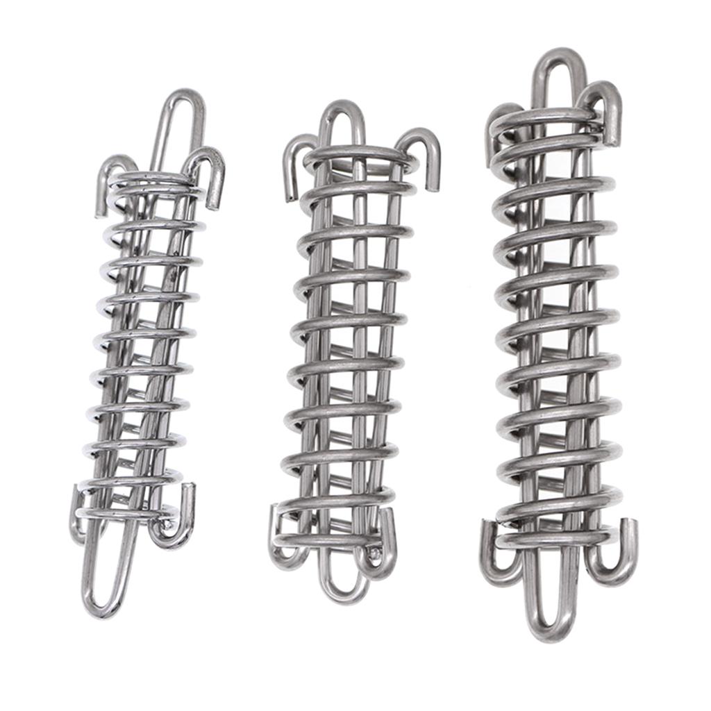 Металлический поводок для собаки с амортизирующей пружиной, устойчивая к жеванию собачья цепь, набор пружинных пряжек для кемпинговой палатки, пружинная пряжка для веранды