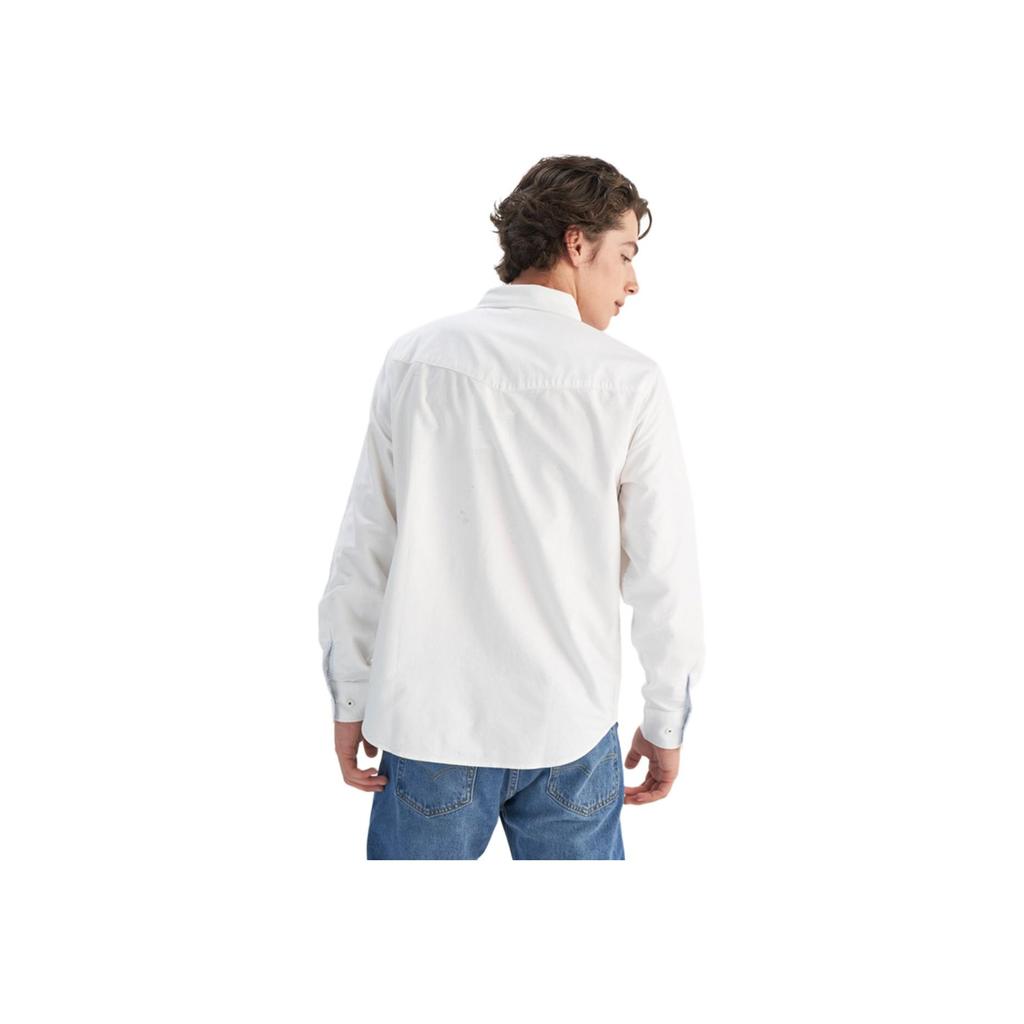 Levis FW24 Performance Warm Fleece Series Вышитый логотип Пуговица Свободный Длинный рукав Мужские рубашки 0017V-0000