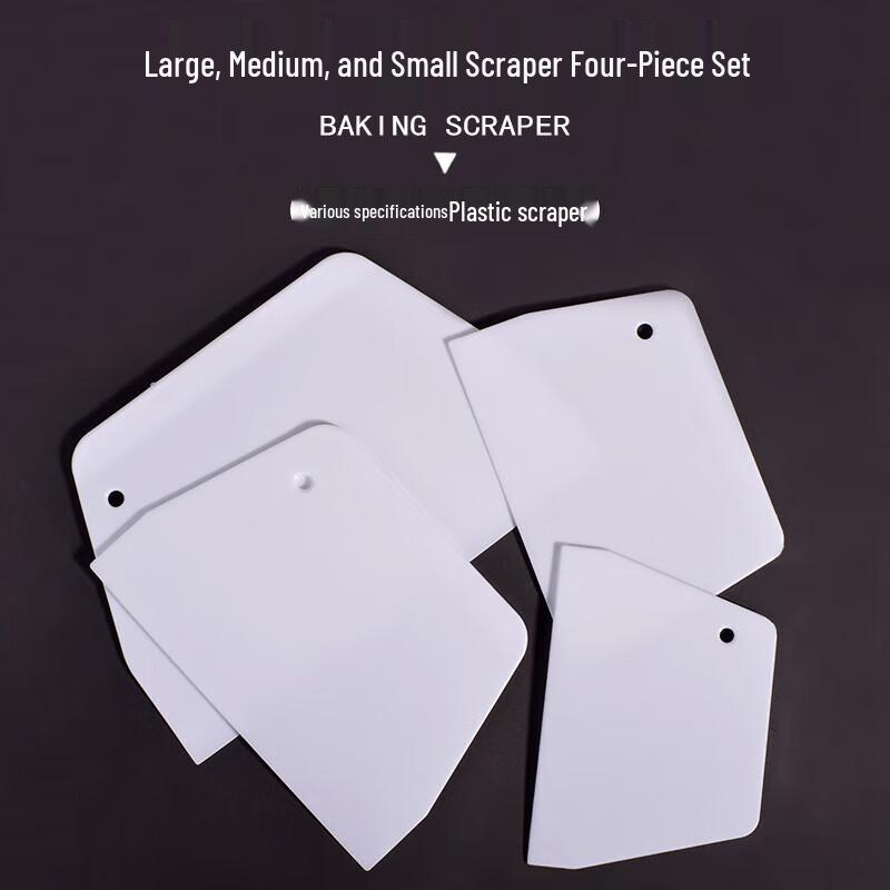 Пластиковый набор скребков для теста и торта