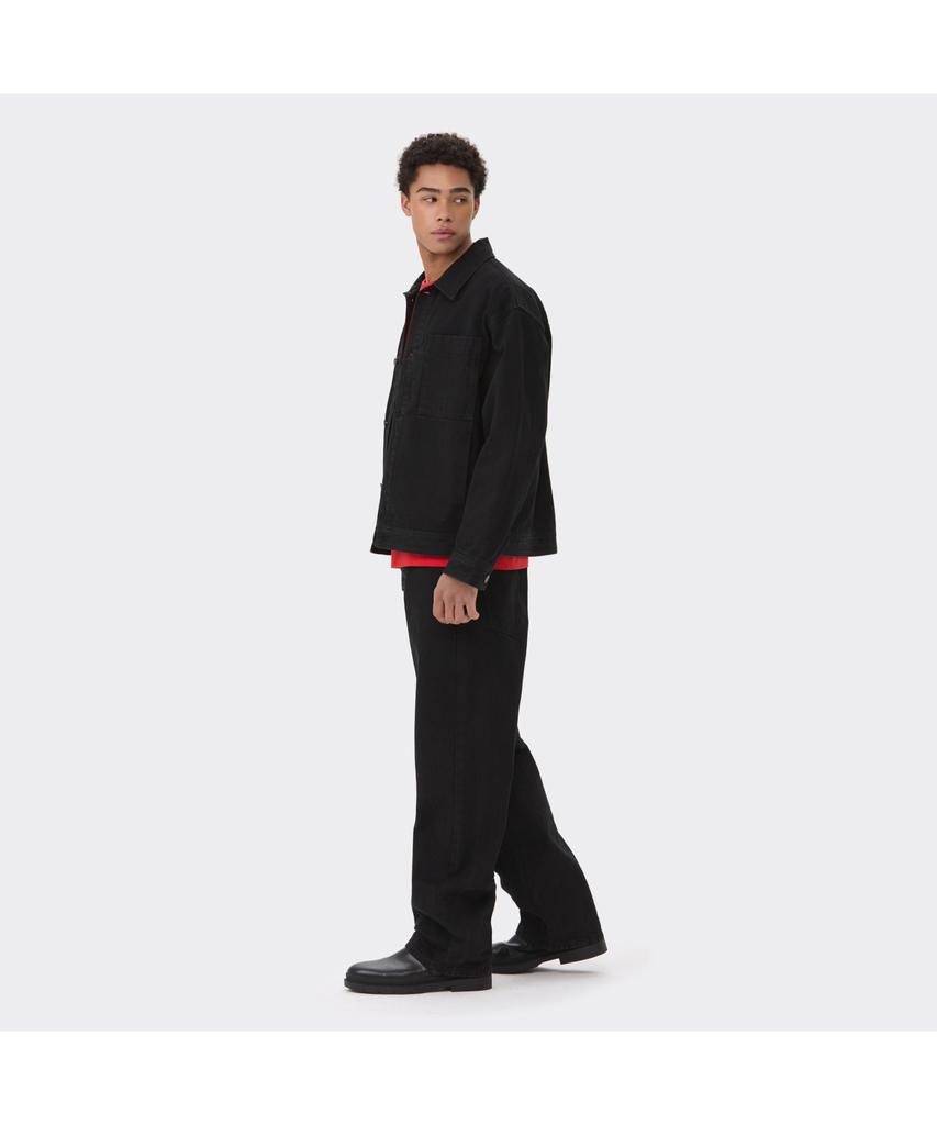 Keoseuuteommellou Black Carpenter Detail Wale Jeans Cwpam26381Bkx