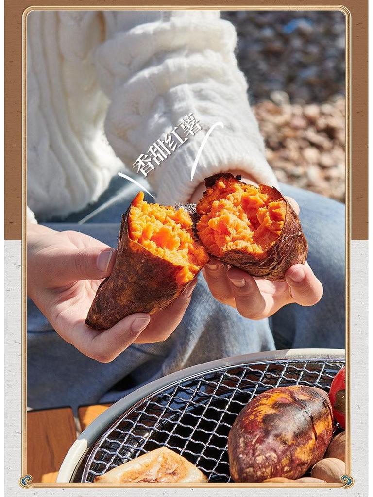 Уличный угольный гриль с круглой решеткой для барбекю для дома, заваривания чая, кемпинга и использования в качестве отопительной печи