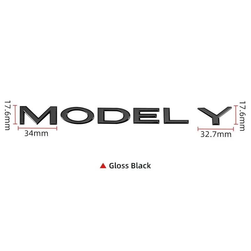 Car Sticker Tesla 3D ABS Chrome Rear Trunk Logo Emblem Badge Sticker Decal Accessory For Tesla Model 3 Y Accessories