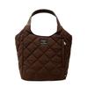 Water Repellent Quilted Large Capacity Free Standing Tote Bag with Dividers LT Round Paluti Quilt ROUND 02 Brown [Routeto] Women's