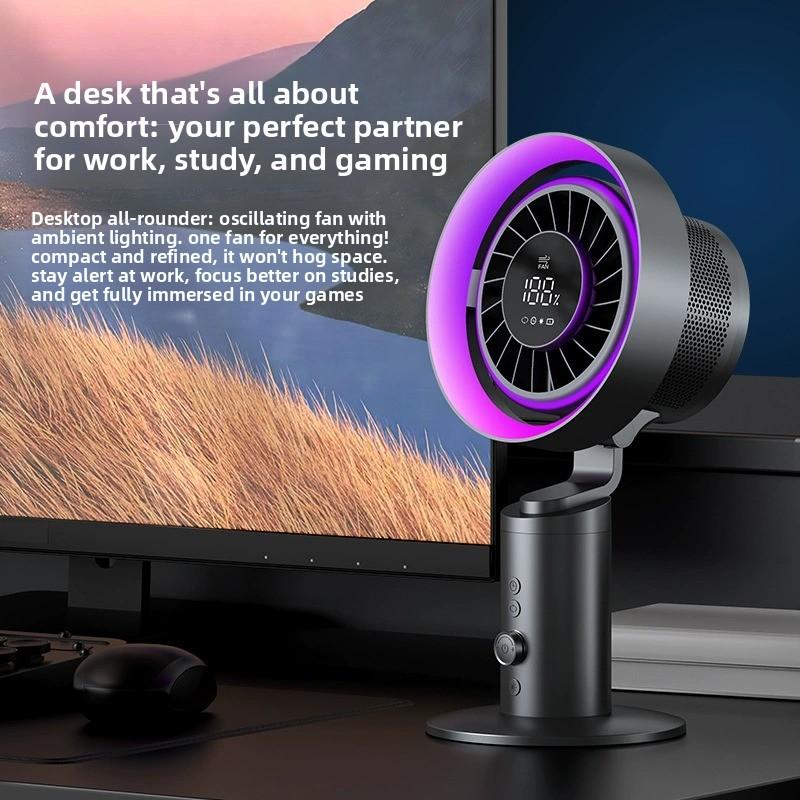 Ventilador de mano plegable portátil, mini ventilador recargable de alta velocidad para cuello
