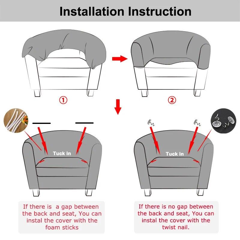 Чехол на клубное кресло, жаккардовый Расслабляющий эластичный чехол в скандинавском стиле, один чехол для клубного дивана для гостиной, эластичный чехол для кресла