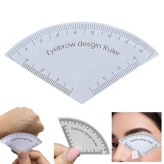 Reusable Eyebrow Shaping Ruler Adjustable Makeup Drawing Guide Eyebrow Design Ruler Portable Makeup Tool for Beginners Pros