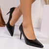 Women's Pink High Heels Ladies 2026 Fashion  Patent Leather Sexy Pointed Stiletto Wedding Shoes Banquet Shoes Plus Size