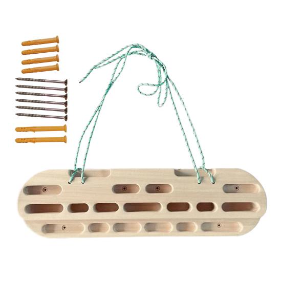 Rock Climbing Hangboard Wooden Hand Grip Finger Forearm Strengthener Trainer Pull Up Bar Hanging Fingerboard Climbers Athletes Gift