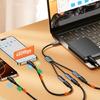Разветвитель USB C для данных и зарядки с технологией OTG для клавиатур, мышей, камер и других устройств