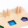 Montessori Wooden Sorting Stacking Toys Shape Color Sort Block Puzzles Toddler Geometric Stacking Toys for Baby Early Education