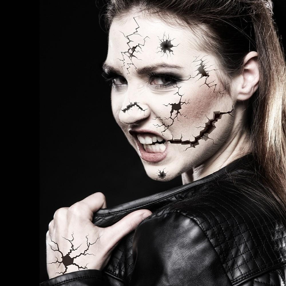 10pcs Body Makeup Halloween Tattoo Stickers Waterproof Spider Web Tattoos Makeup Performance
