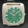 USED VINTAGE ORIENT AUTOMATIC 46941 JAPAN MENS GREEN COLOR DIAL WATCH A702206-5 R123-a702206