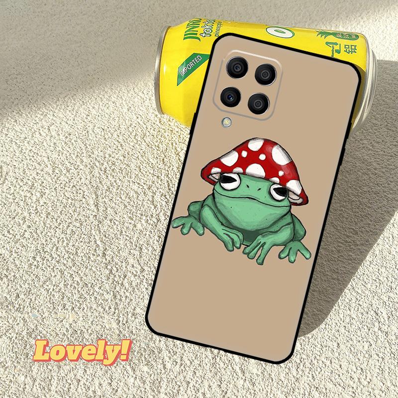 Милый Чехол-Лягушка с Грибом Для Samsung Galaxy M52 M36 M06 M16 M56 M33 M15 M55 M31 M13 M12 M14 M53 M32 M35 M34 M54