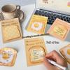 30Sheets Creative  Toast Shape Convenience Sticker Message Paper Adhesive Self Sticky Sticky Notepad School Supplies