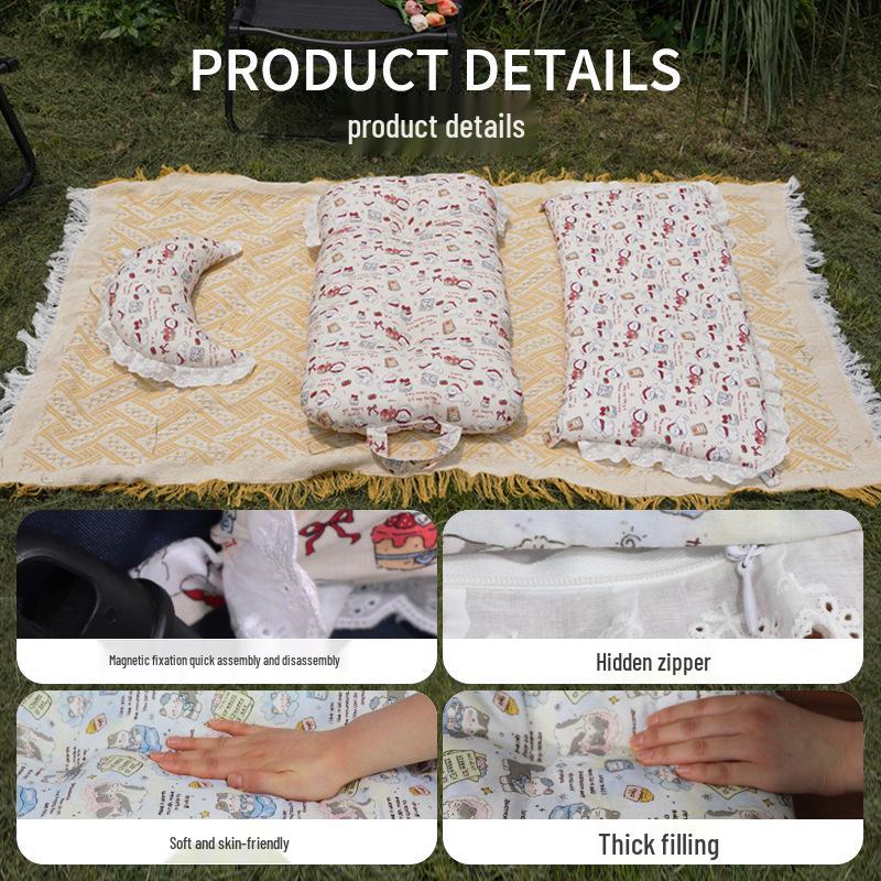 Уютный хлопковый набор для питомца: Толстая теплая подстилка, подушка и бортик для маленьких собак и кошек