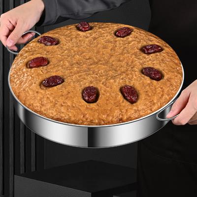 Двойной круглый пароварка из нержавеющей стали 304 с дисковой решеткой для приготовления на пару, встроенным ящиком для булочек на пару, корзиной для приготовления на пару, кухонной утварью