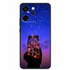 Чехол для телефона Oppo Reno15, мягкий силиконовый ТПУ, чехол в технологичном стиле для Oppo Reno 15, защитная крышка в форме цветка и сердца PLW110 Coque