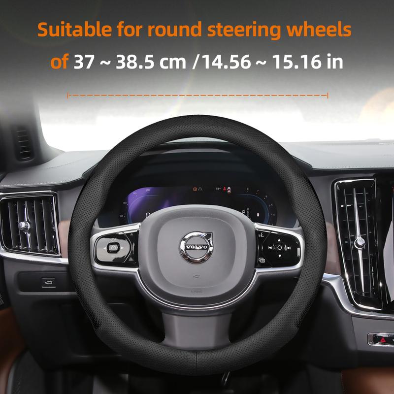 Для Volvo Накладка на руль Ультратонкая Искусственная кожа Подходит V40 V70 C30 S60 S40 Ex30 S90 Xc90 S80 Fm Fh XC60 V90 XC40 Аксессуары