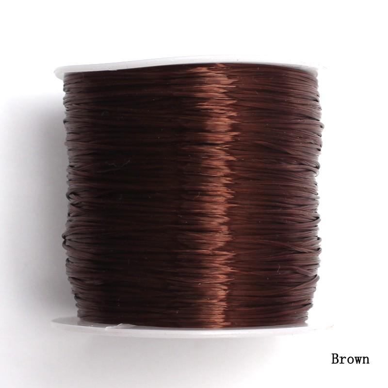 1 рулон/лот, 0,6 мм, эластичная нить, круглая кристаллическая линия, нейлоновый резиновый эластичный шнур, 10 цветов, 60 м