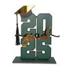 Class of 2025 Graduation Table Sign High School College Graduates Bachelor Hat Wooden Sign with Base Home Graduation Ceremony Party Decoration
