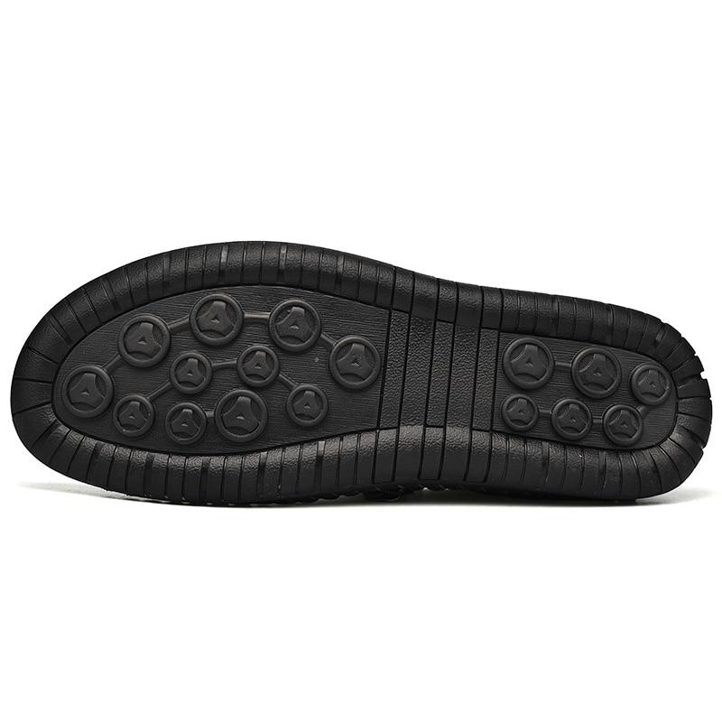 Удобная кожаная мужская обувь, повседневная мужская обувь без шнуровки, качественная кожаная обувь, мужские мокасины на плоской подошве, большие размеры