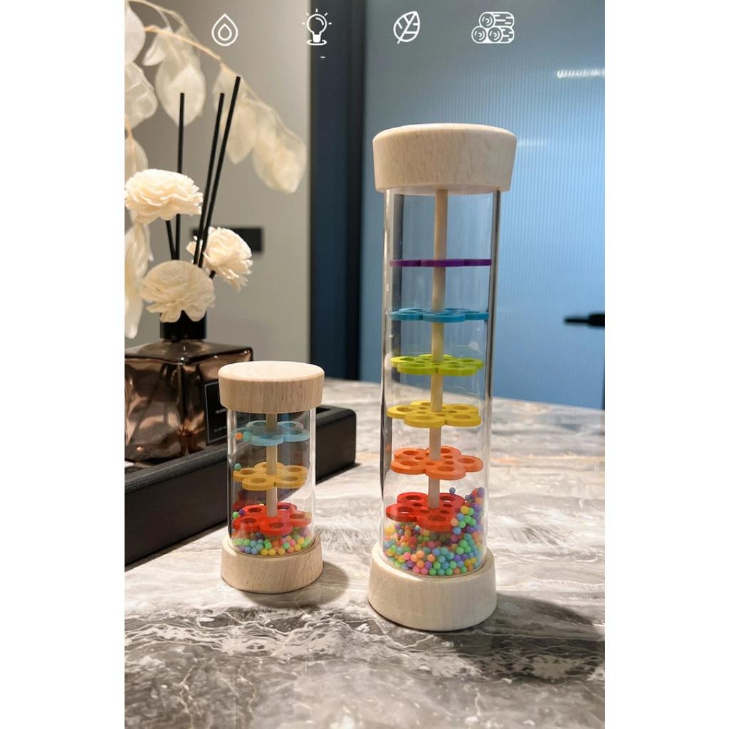 Деревянная трубка с дождевым звуком Инструмент Дождь Мейкер Палка дождя Музыкальный инструмент Песочные часы Музыкальный шейкер Игрушка Игрушки для развития слуха