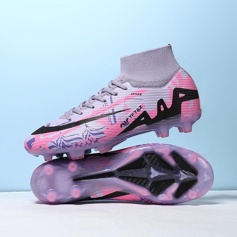 Новые бесшовные футбольные бутсы с верхом из материала Flyknit, высокие, для Еврокубка, молодежные шиповки, профессиональная спортивная обувь для тренировок