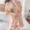 Pajama Set for Women In Summer, Cute Strawberry Print, Sweet Girly Korean Style Casual Design, Soft and Simple Pajamas for Women