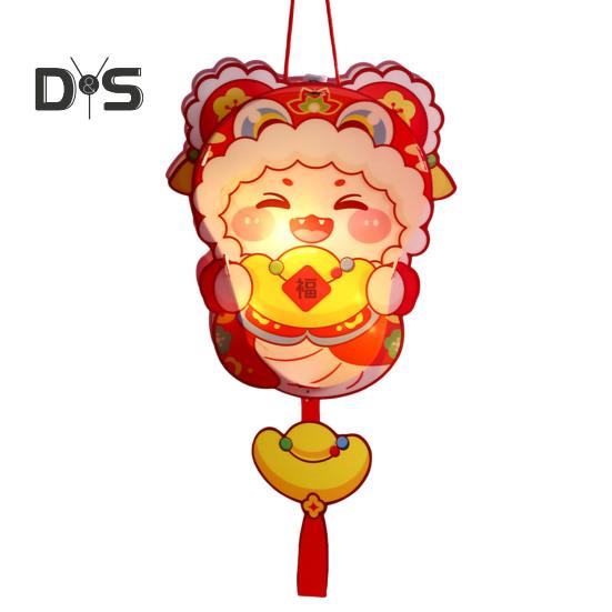 Китайский набор для изготовления фонариков своими руками, новогодний ручной фонарь на батарейках, простая сборка, мультяшный фонарь в виде змеи для весеннего фестиваля