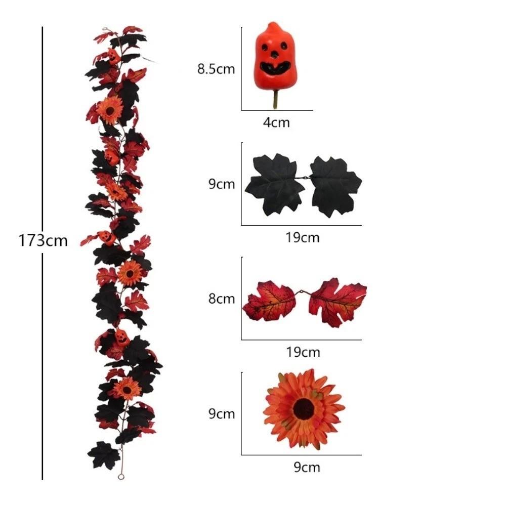 Silk Halloween Leaf Vines Realistic Artificial Hanging Vine Garland Table Decoration