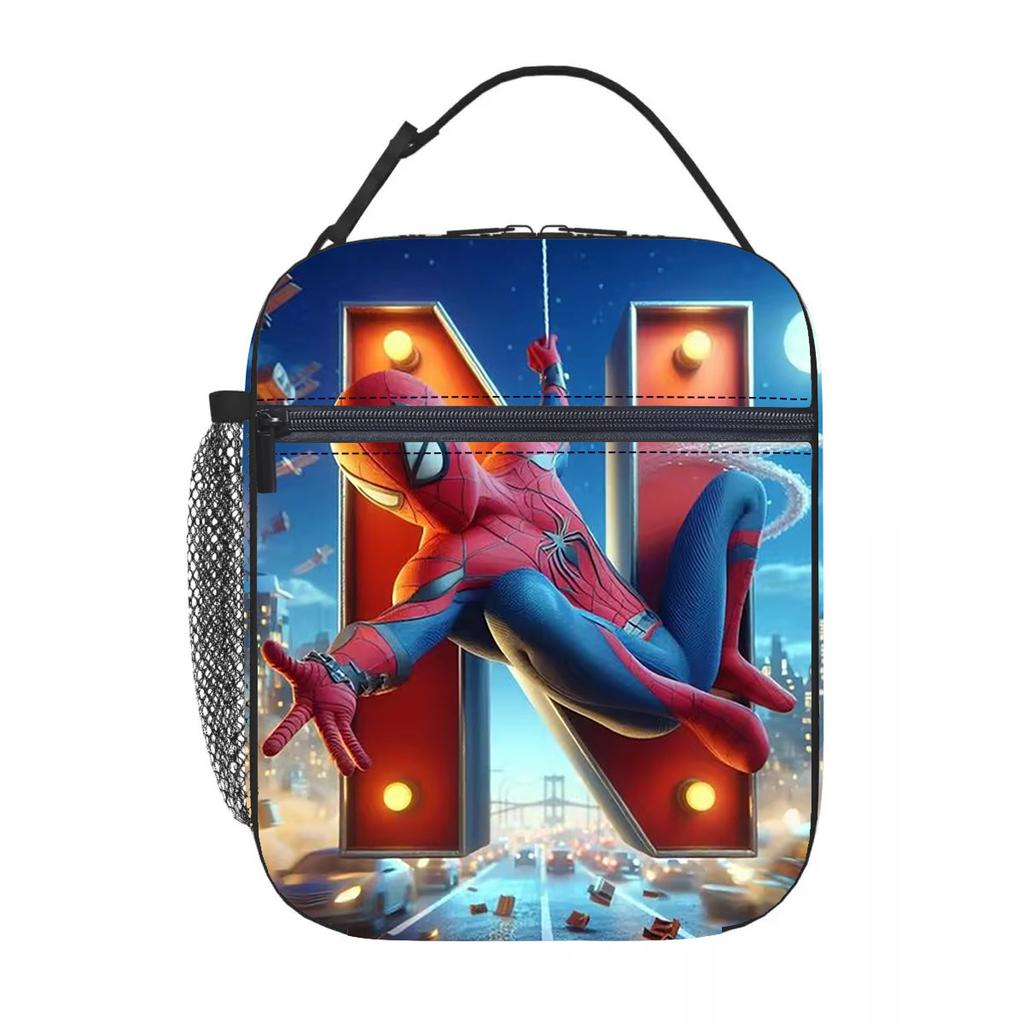 Marvel Spider-Man Cartoon Lunch Bag Insulated Tote Oxford Cloth Lunch Box Carrier New Portable