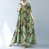 DIMANAF 2024 Большие размеры, летние женские богемные свободные пляжные платья, базовые длинные платья с цветочным принтом, новинка
