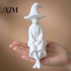 Причудливый Декор Комнаты 3D Печатная Фигурка Ведьмы, Безликая Сидящая Статуэтка, Минималистичная Смоляная Современная Настольная Декорация, Хэллоуинское Арт-Скульптура для