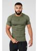 European Men's Cross-Border High Elastic Fitness Bodysuit - Short Sleeve Sports T-Shirt