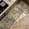 Ретро кухонный коврик с цветочным узором из диатомита - Впитывающий, противоскользящий, легко моющийся, ощущение высокого качества