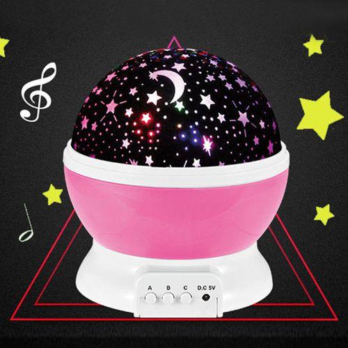 Детский ночник с проектором музыкальной звезды, детская романтическая вращающаяся настольная лампа, несколько цветов