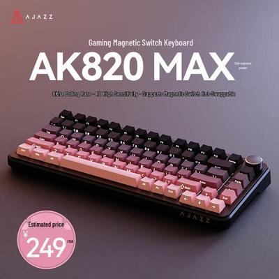 Игровая механическая клавиатура Ajazz AK820MAX с магнитными переключателями, с возможностью горячей замены, RGB-подсветкой
