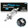 UniFlow хромированный стеклянный топливный фильтр бензин дизель алюминиевый универсальный 8 мм