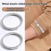 1PCS Metal Cuff Universal Armband Stretch Shirt Jacket Sweater Tightening Retractable Alloy Armband Non-slip Elastic Band