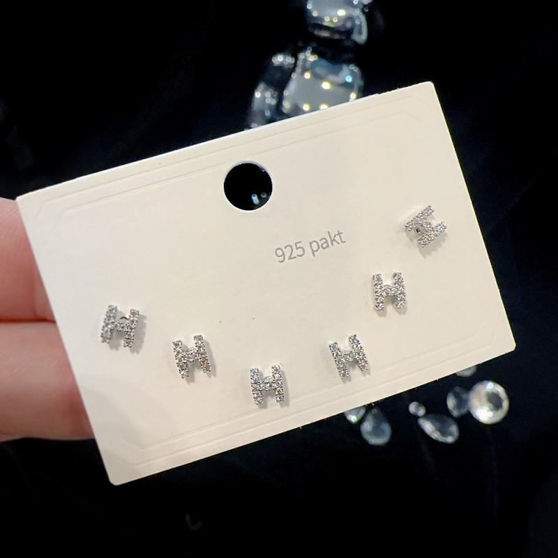 Delicate Mini Stud Earrings Set 3 Pairs Multi-Design Tiny Zircon Micro-Paved Ear Jewelry Women