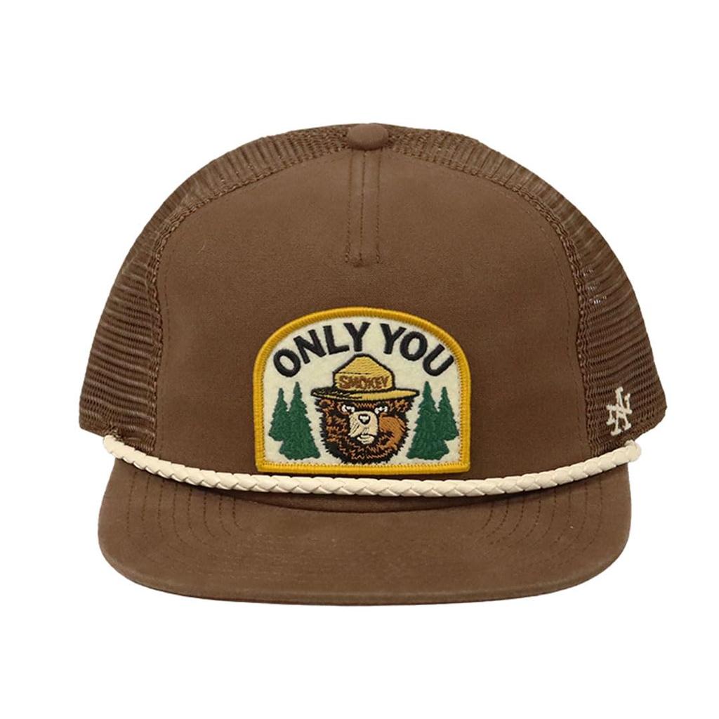 Сетчатая кепка Wyatt Logo Hat Cap Trucker Unisex Snapback Retro Patch Smokey Bear Brown [American Needle] Мужская женская