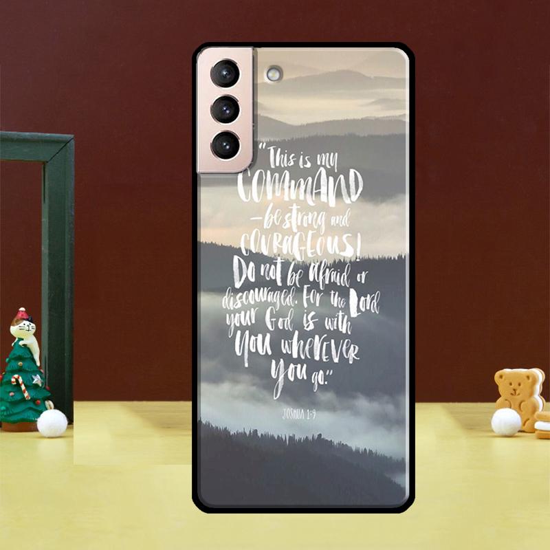 Чехол для телефона с цитатами из Библии для Samsung Galaxy S25 Ultra S20 S21 S22 S23 S24 Ultra S24 FE S9 S10 Plus