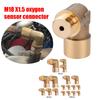 3/5/10PCS M18 X 1.5 90 Degree Oxygen Sensor Extender Brass Oxygen Sensor Spacer O2 Sensor Adapter Oxygen Sensor Connector