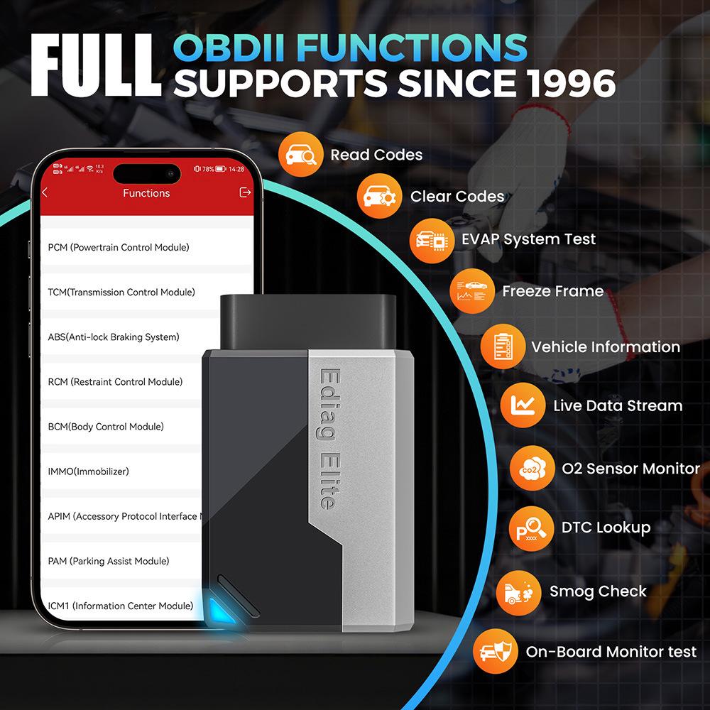 Ediag Elite Multilingual OBD2 Car Diagnostic Tool